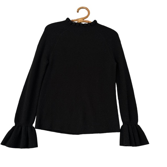 Banana Republic | Ruffle Sleeve Ribbed Knit Sweater Size S - Picture 1 of 11